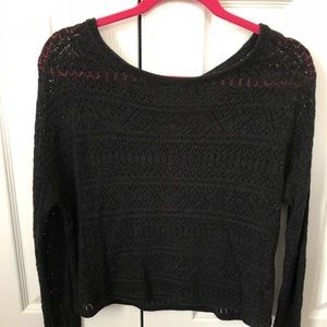 Black cropped sweater
